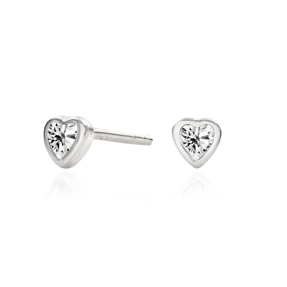 Charli Heart Earrings in Sterling Silver