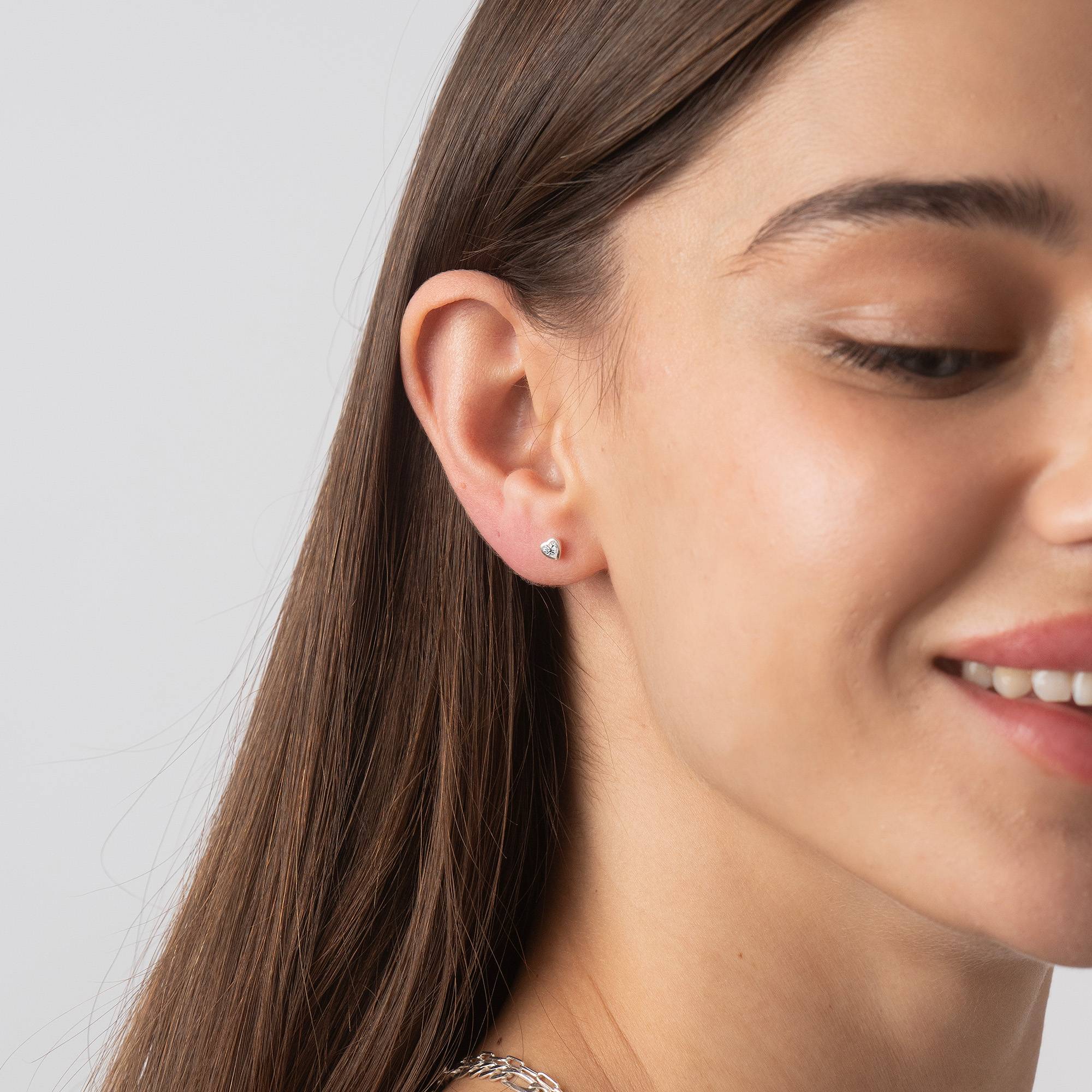 Charli Heart Earrings in Sterling Silver - Image 2