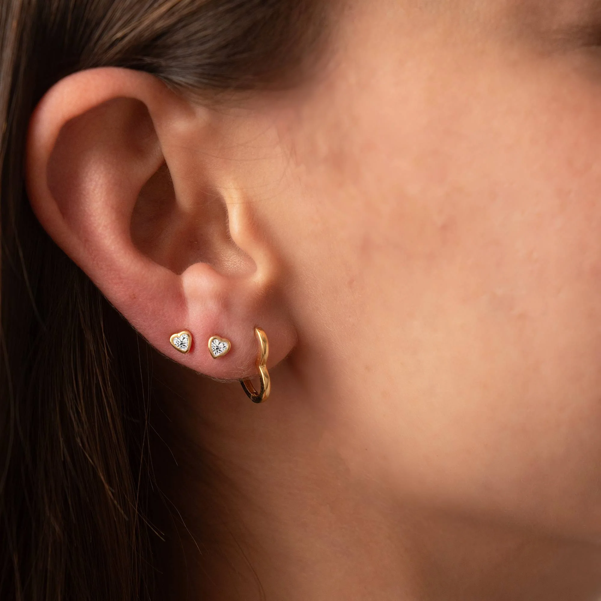 Charli Heart Earrings in 18K Gold Vermeil - Image 4