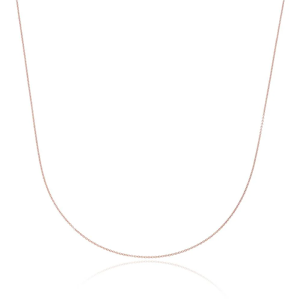 Cable Chain Necklace in 18K Rose Gold Plating