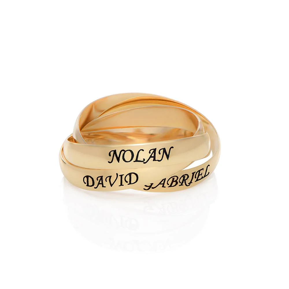 Charlize 3 Russian Ring in 10K Yellow Gold