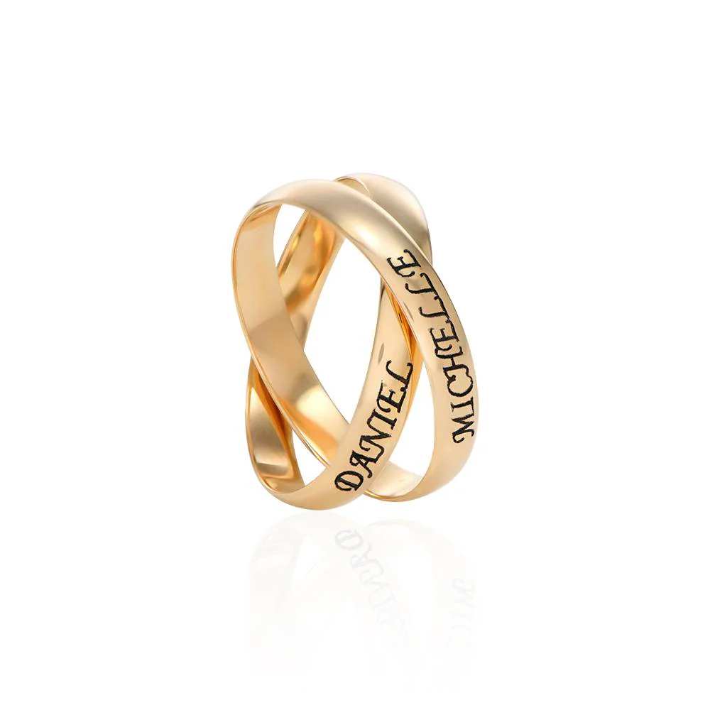 Charlize 2 Russian Ring in 10K Yellow Gold - Image 4