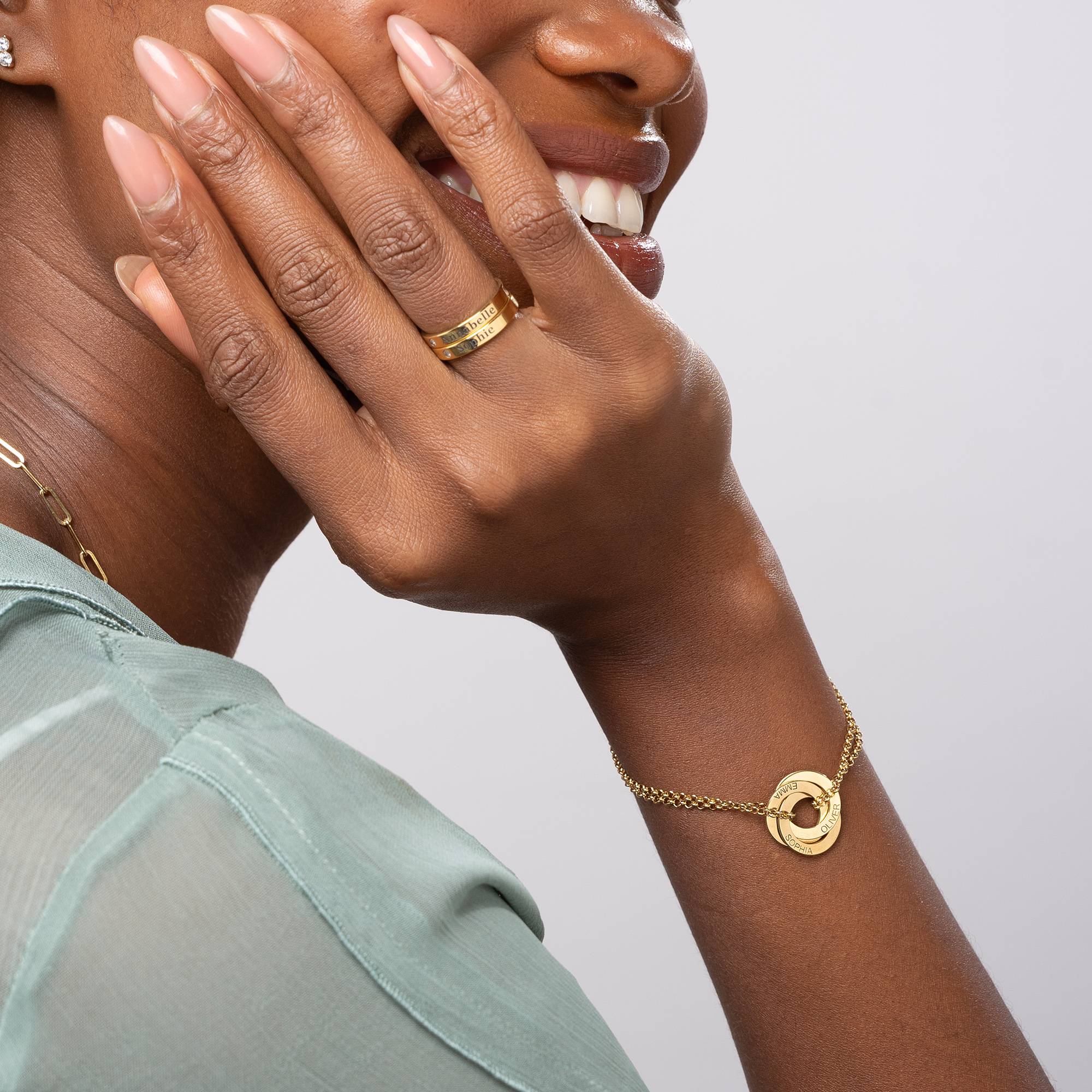Lucy Russian Ring Bracelet in 18K Gold Plating - Image 2