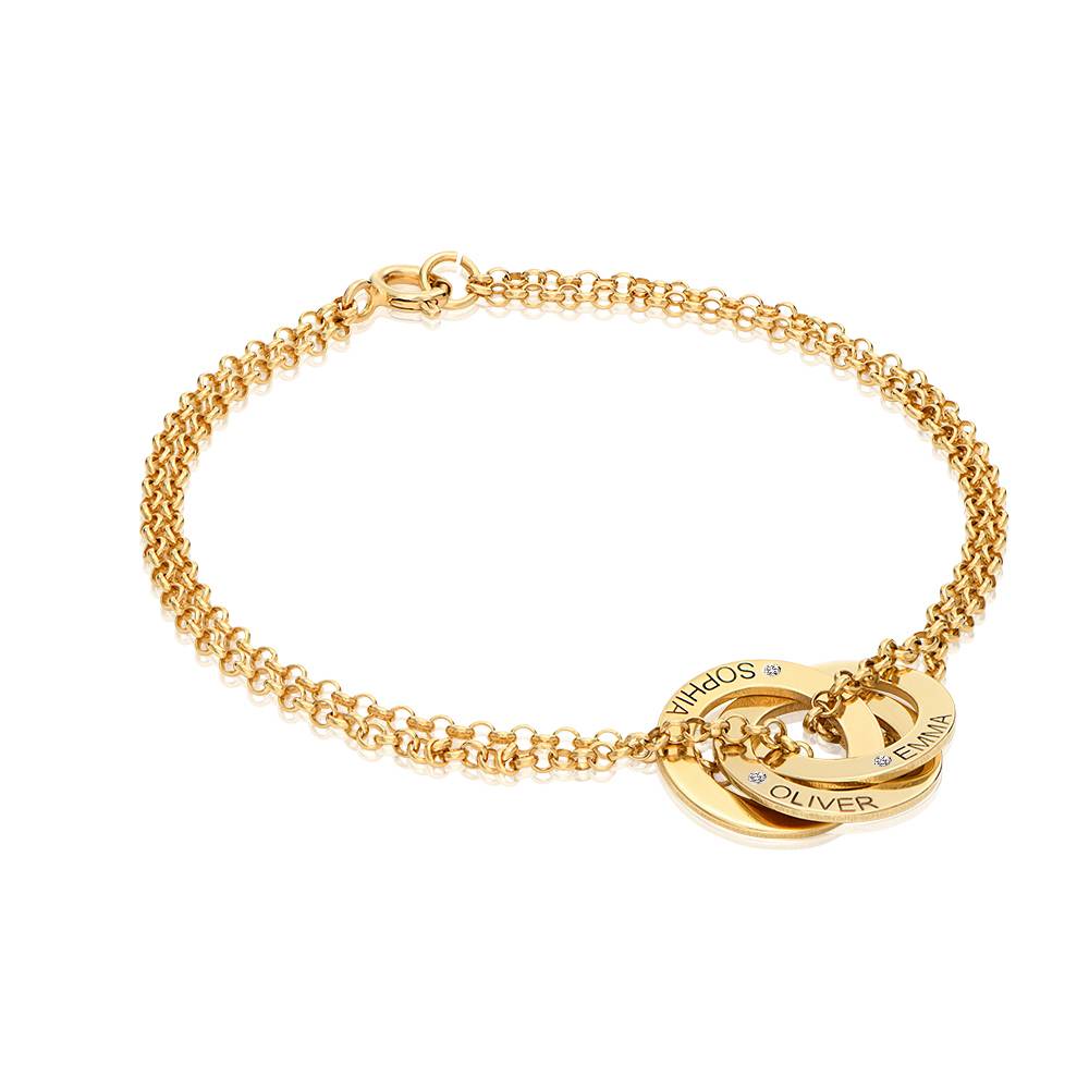 Lucy Russian Ring Bracelet with Diamond in 18K Gold Plating