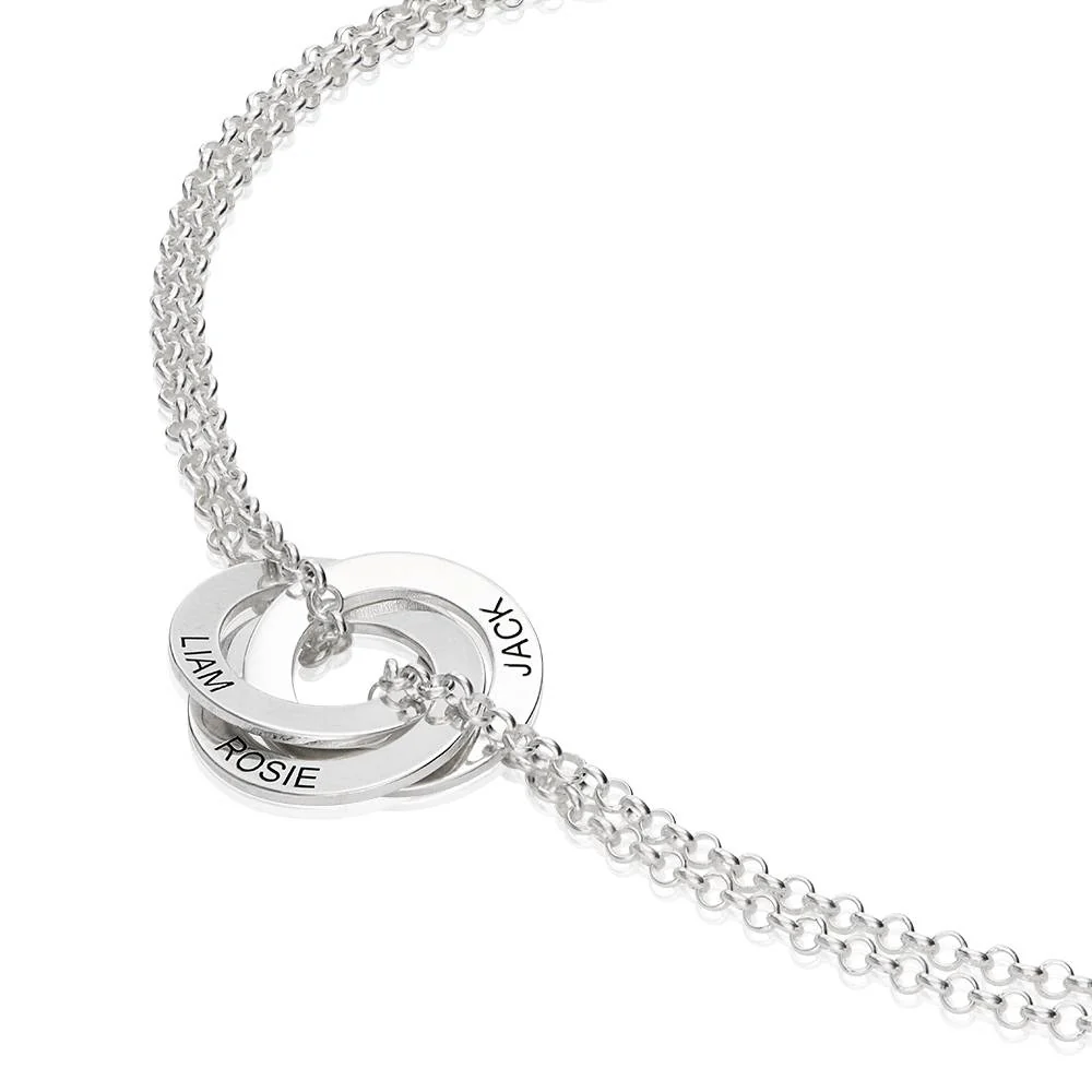 Lucy Russian Ring Bracelet in Sterling Silver - Image 3