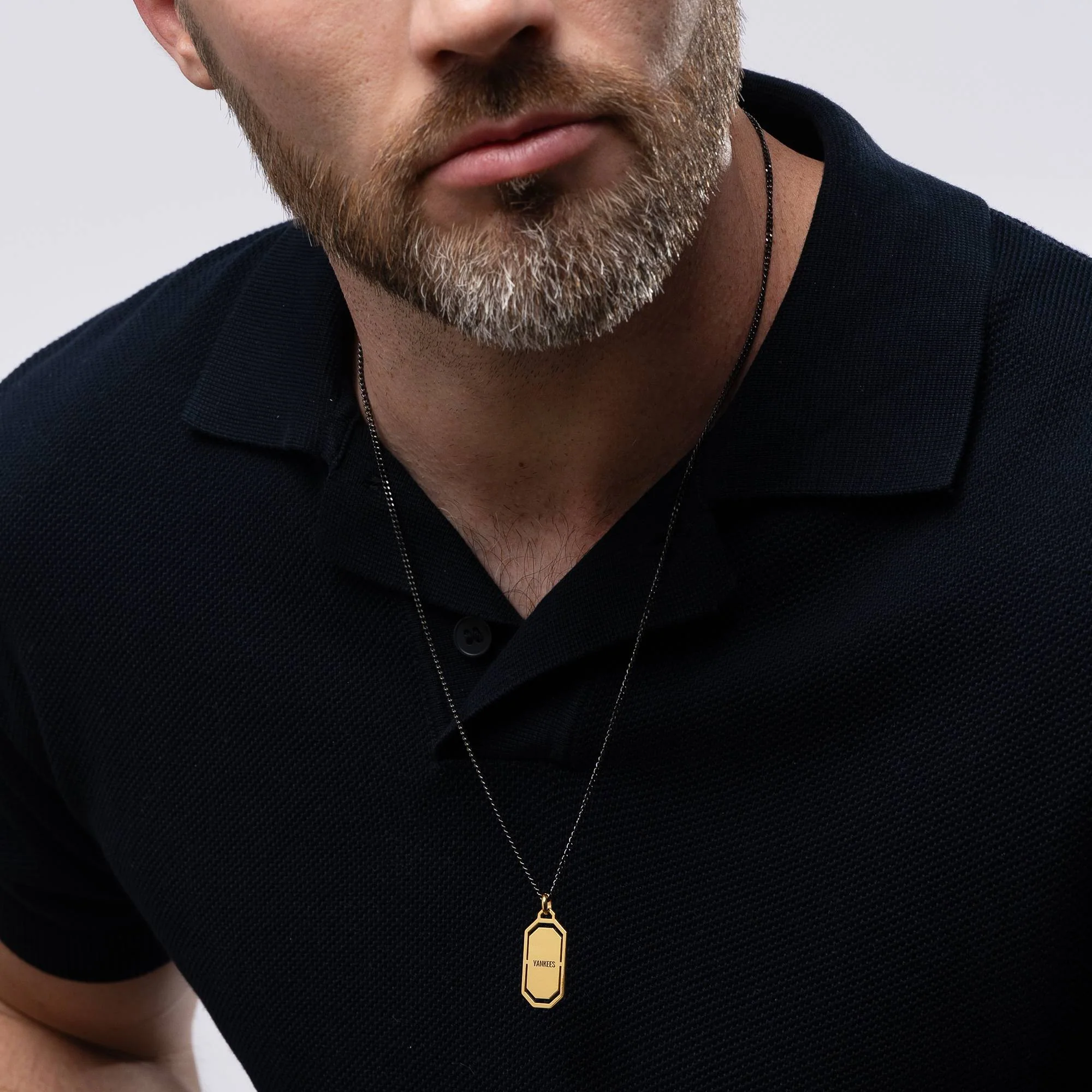 Oliver Modern Army Tag Necklace in 18K Gold Plating - Image 3