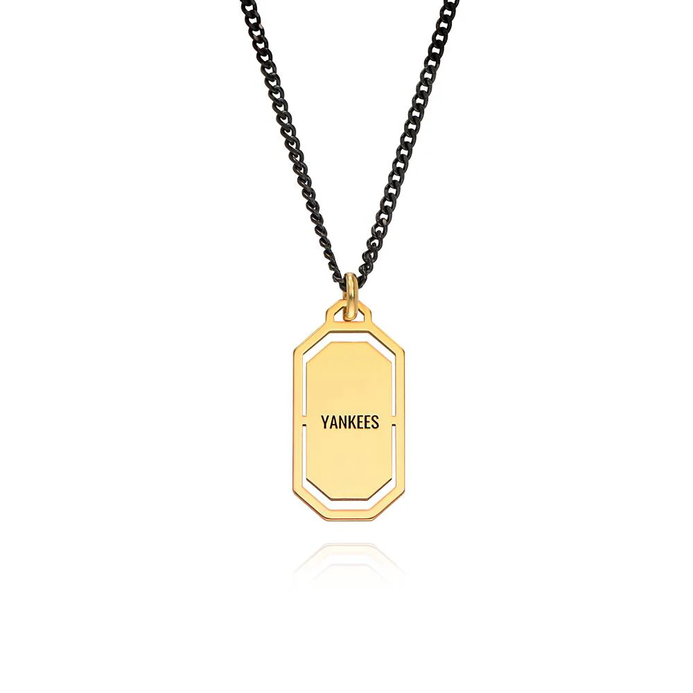 Oliver Modern Army Tag Necklace in 18K Gold Plating - Image 4
