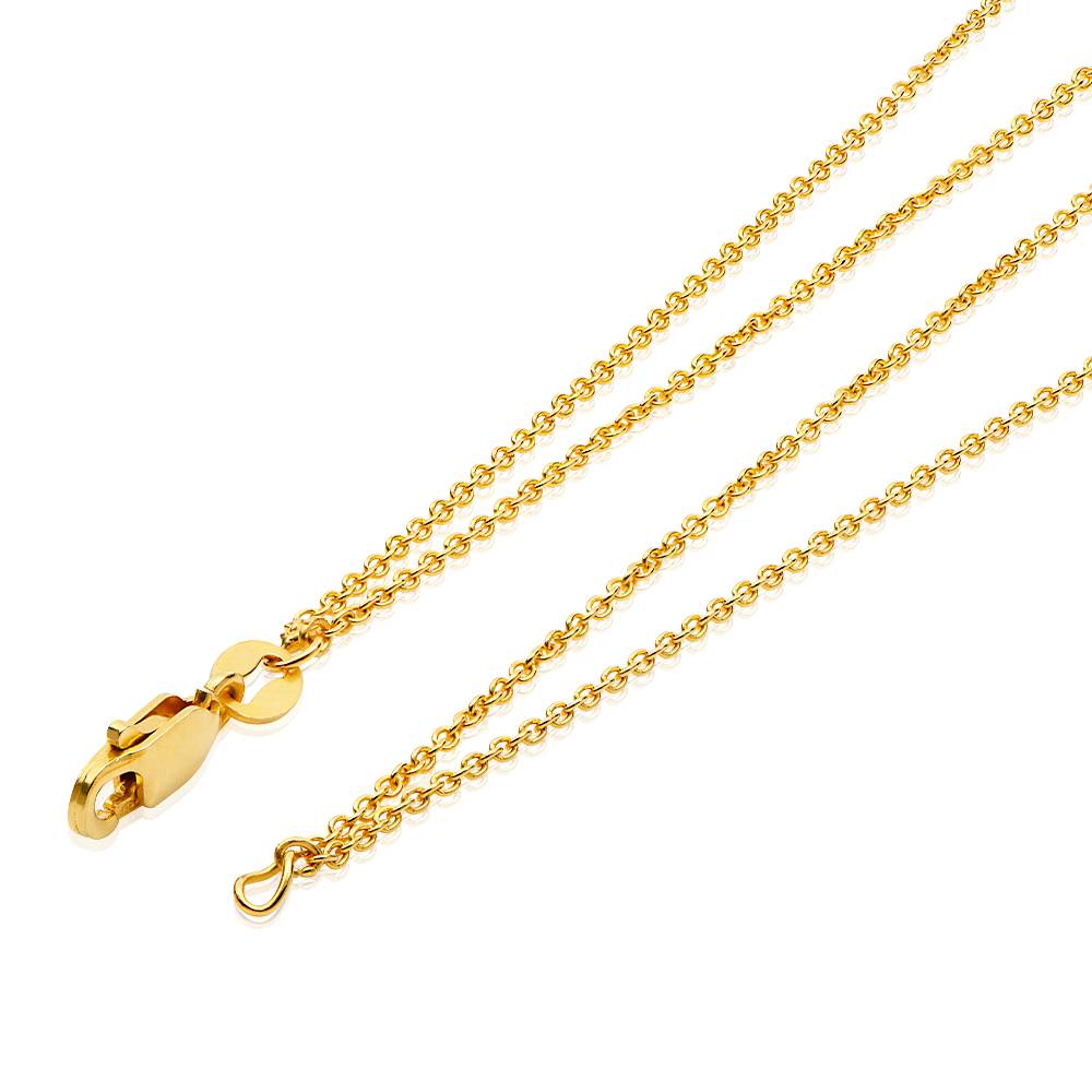 Bridget Evil Eye Layered Name Necklace with Gemstone in 18K Gold Plating - Image 5