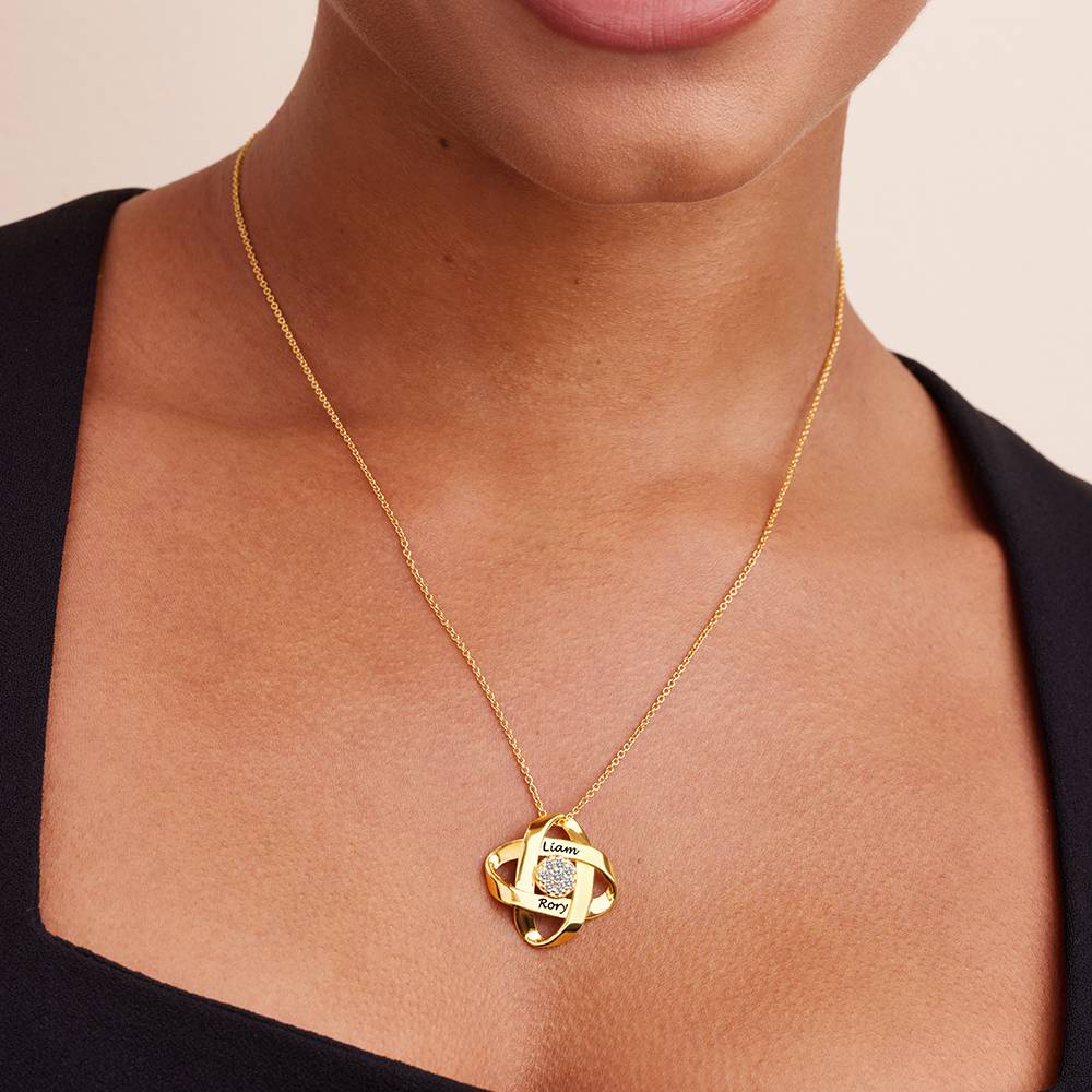 Galaxy Necklace with 0.19CT Diamonds in 18K Gold Vermeil - Image 4