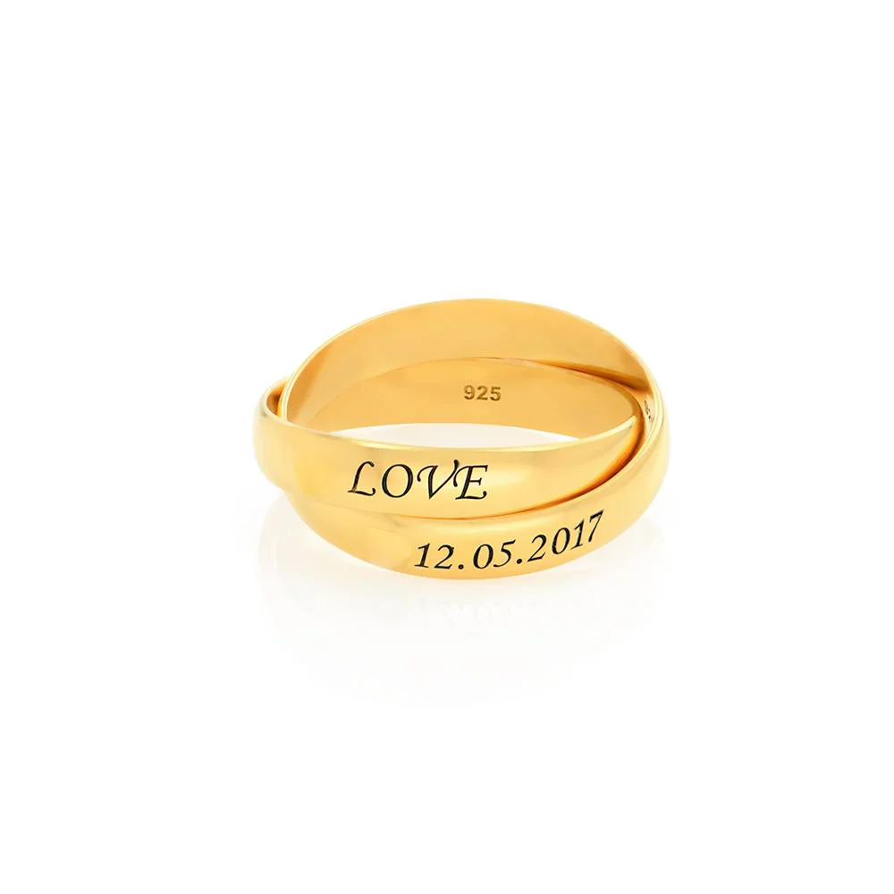 2 Charlize Russian Rings in 18K Gold Vermeil
