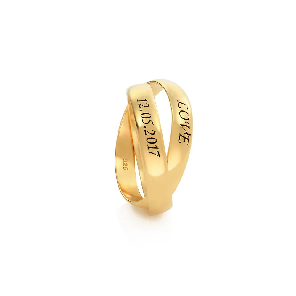 2 Charlize Russian Rings in 18K Gold Vermeil - Image 3