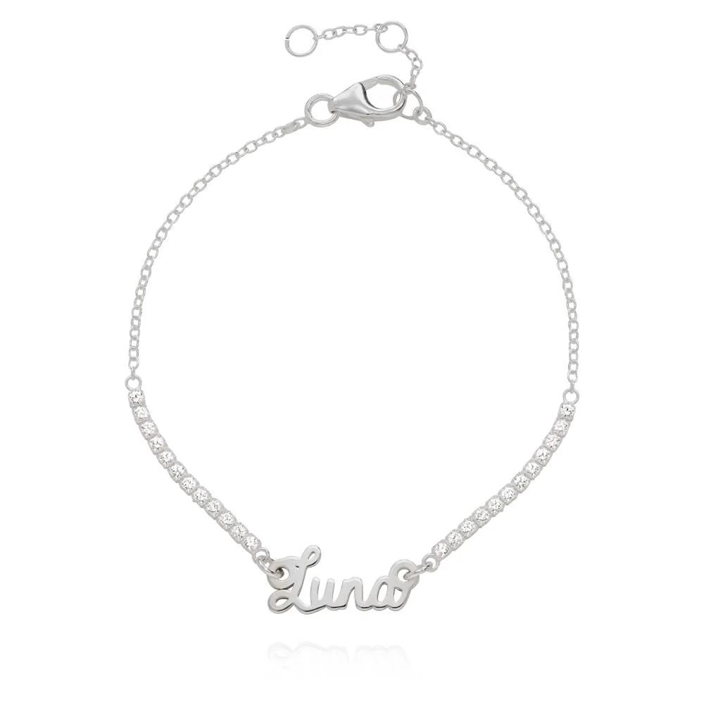 Rosie Name Tennis Bracelet in Sterling Silver - Image 4