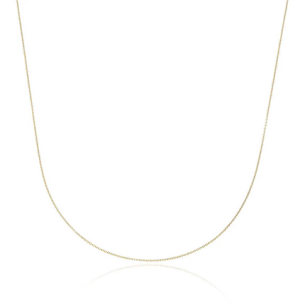 Cable Chain Necklace in 14K Solid Yellow Gold