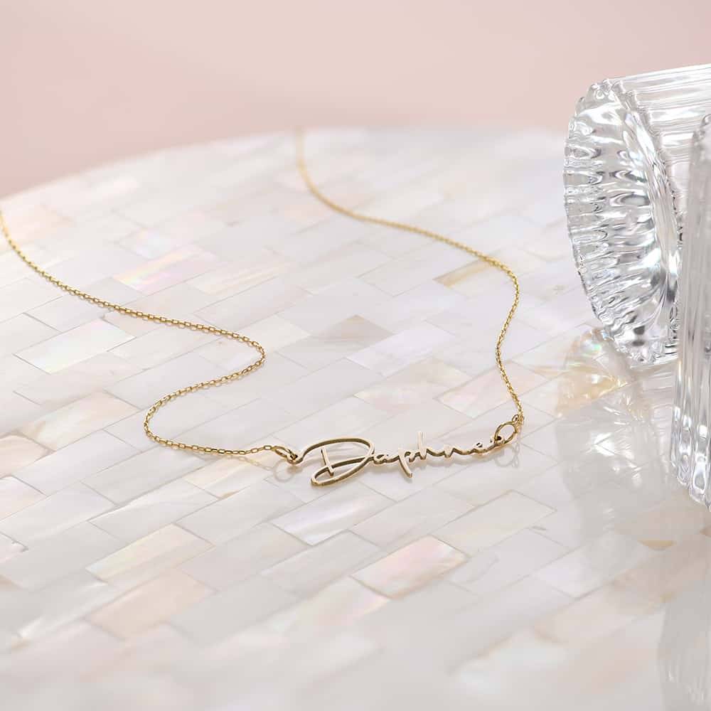 Paris Name Necklace in 14k Yellow Gold - Image 3