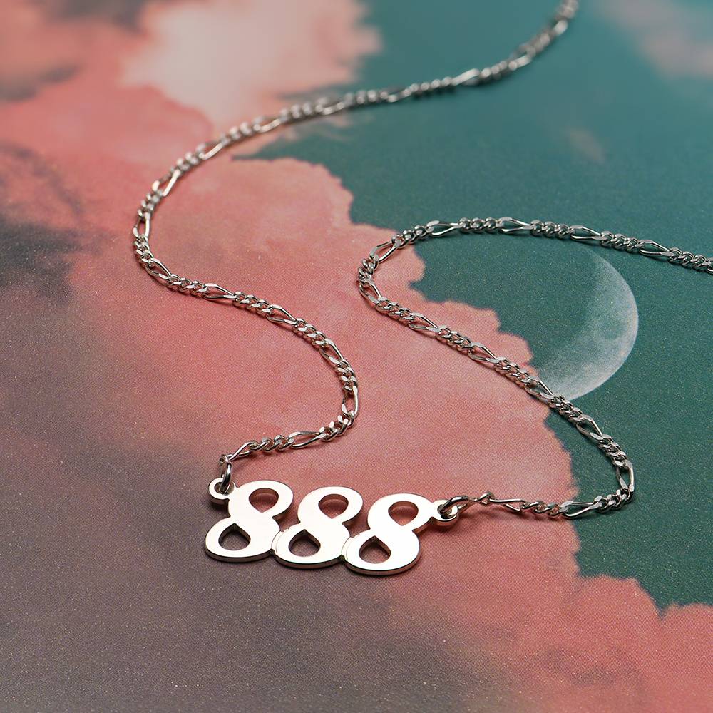 Angel Number Necklace in Sterling Silver - Image 5