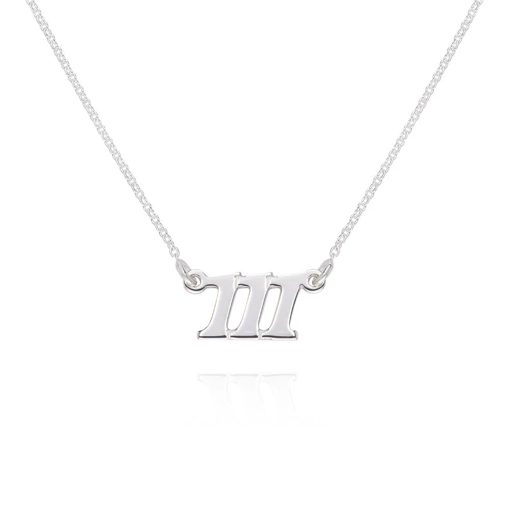 Angel Number Necklace in Sterling Silver - Image 7