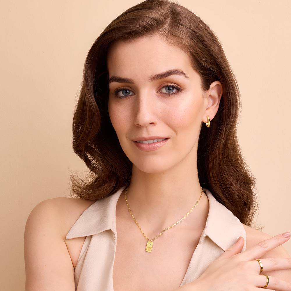 Blossom Birth Flower & Diamond Necklace in 14K Yellow Gold - Image 2