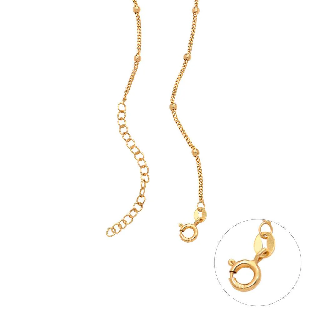 Blossom Birth Flower & Diamond Necklace in 18K Gold Vermeil - Image 7