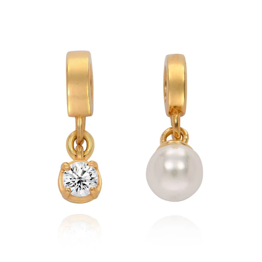 Linda Oval Clasp Necklace With Diamond in 18K Gold Vermeil - Image 5