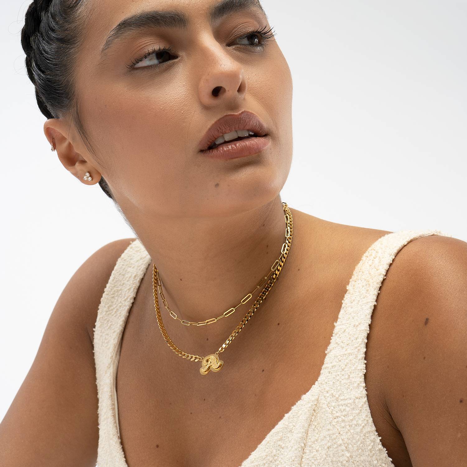 Brandi Double Plated Name Necklace in 18K Gold Vermeil - Image 7