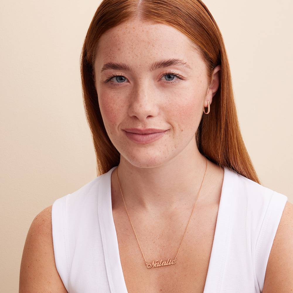 Cocktail Classic Name Necklace in 18k Rose Vermeil - Image 4
