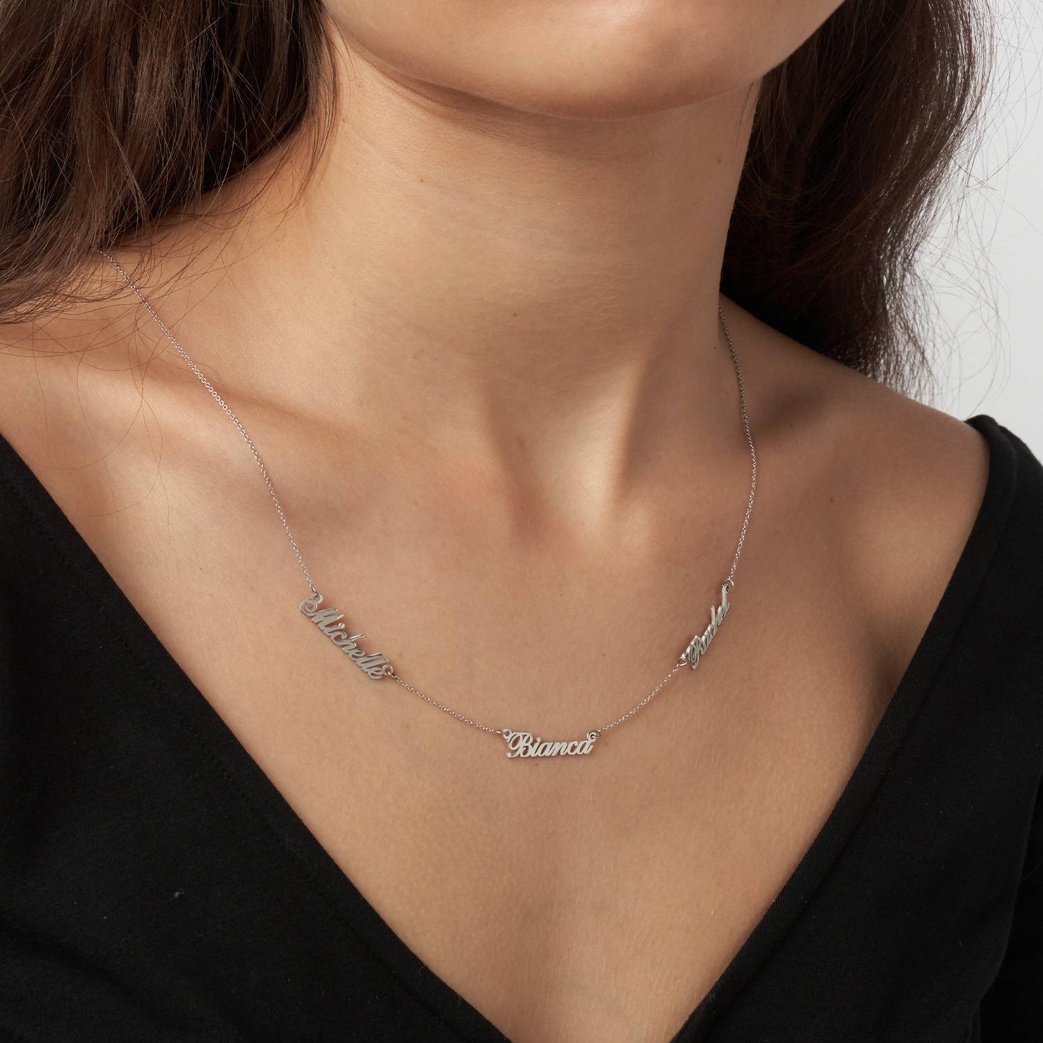 Multiple Name Necklace in 14k White Gold - Image 2