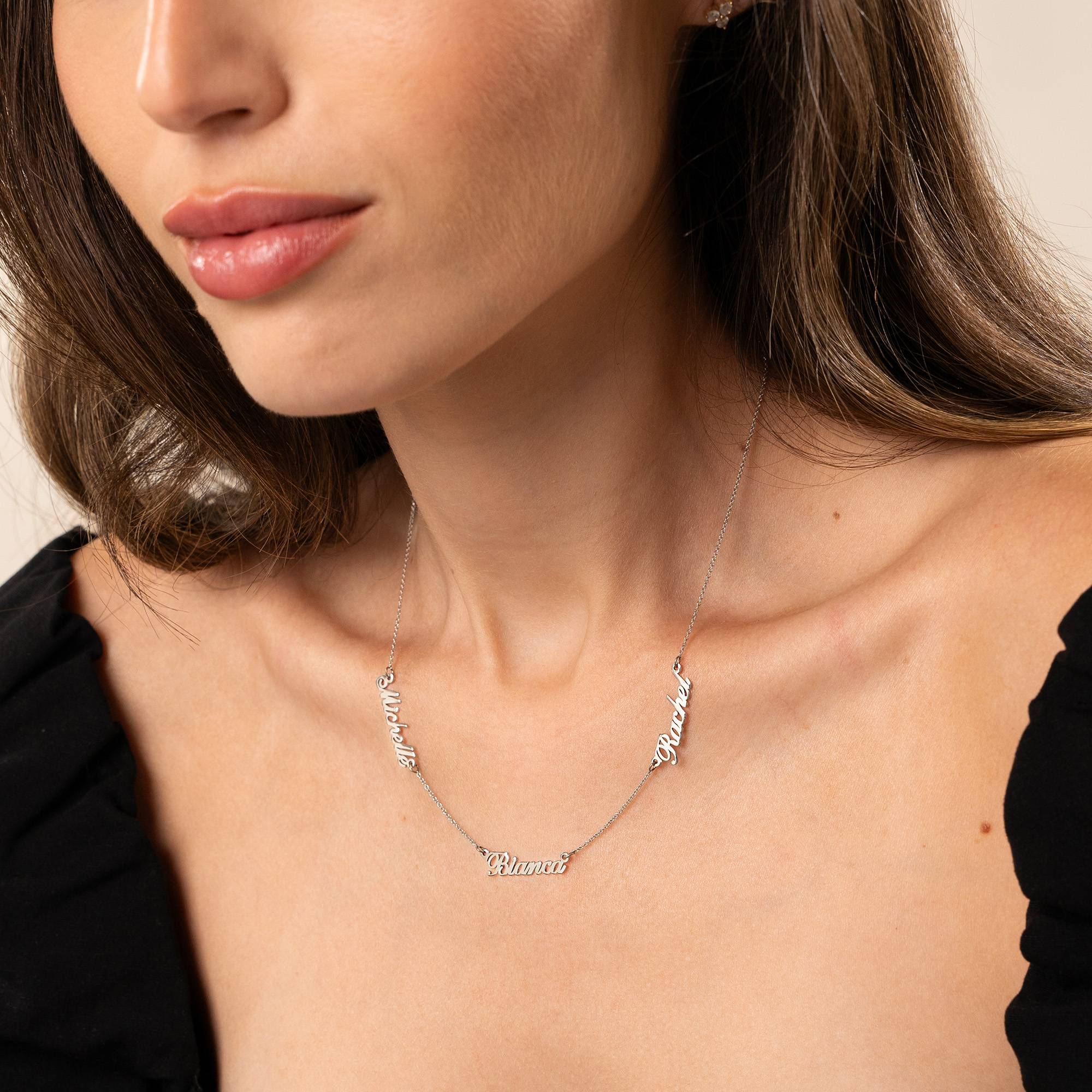 Multiple Name Necklace in 14k White Gold - Image 4