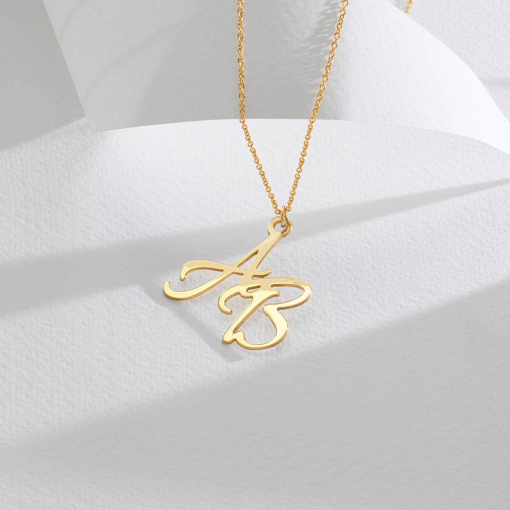 Two Initial Necklace in 18K Gold Vermeil - Image 3