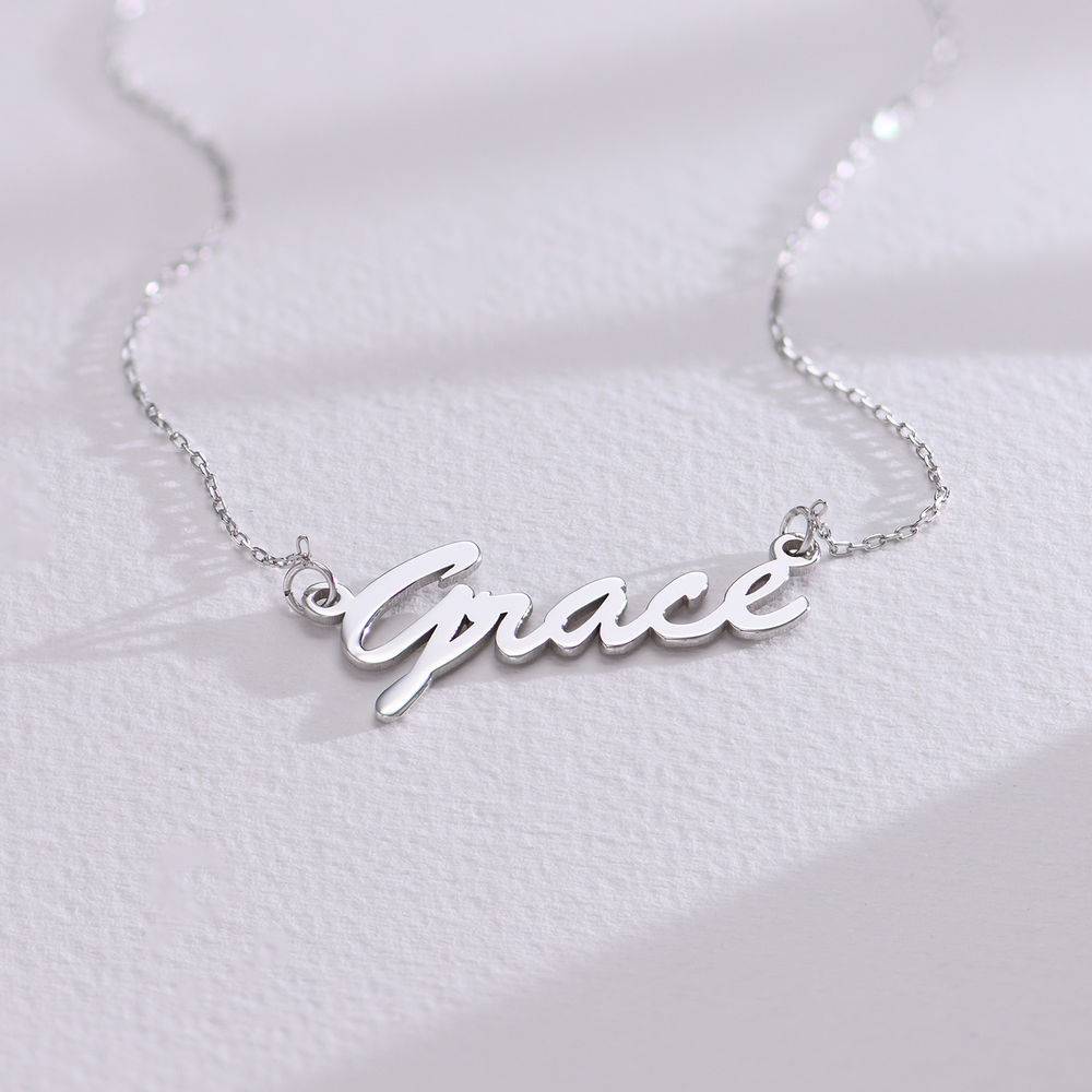Name Necklace in 10K White Gold - Image 5