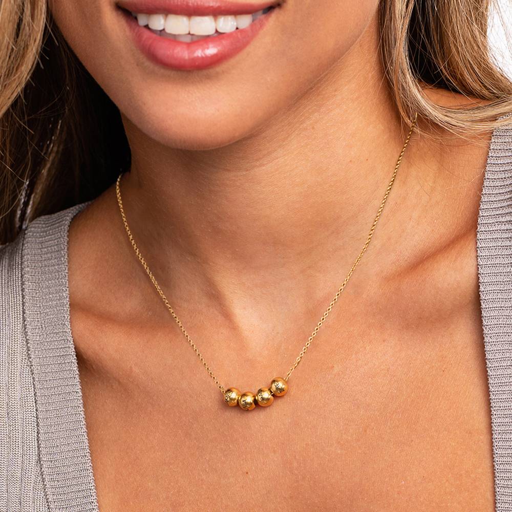 The Balance Bead Necklace in 18K Gold Plating - Image 2