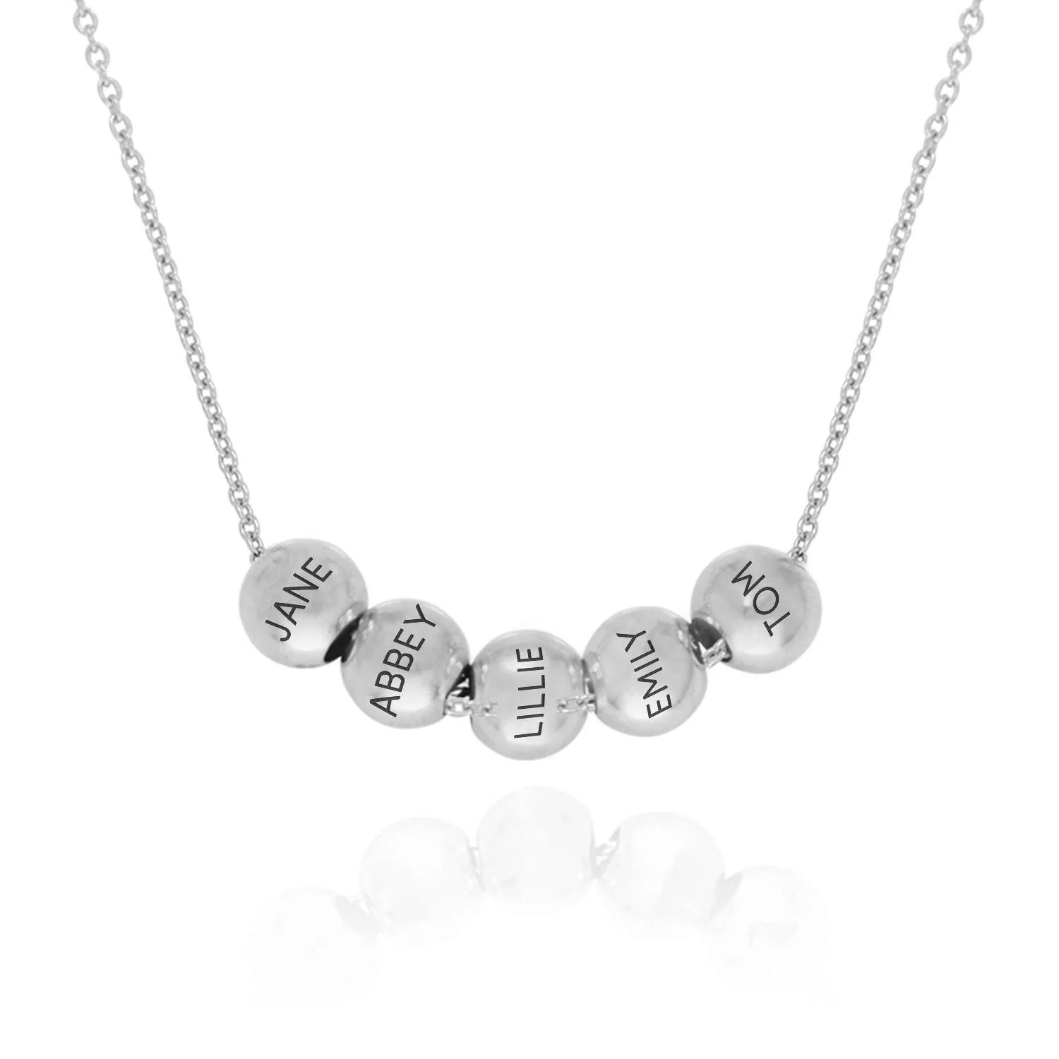 The Balance Bead Necklace in Sterling Silver