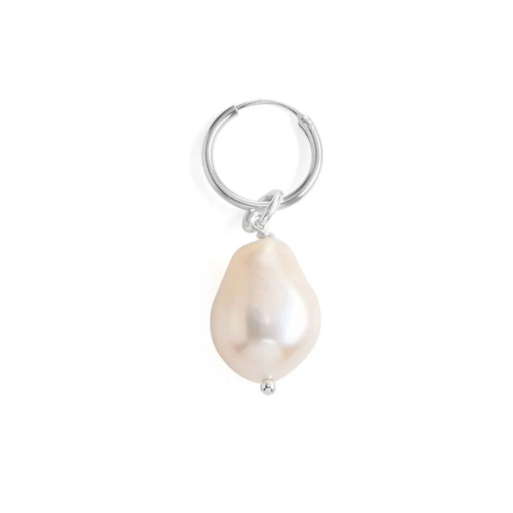 Down the Aisle - Pearl & Initial Earrings in Sterling Silver - Image 5