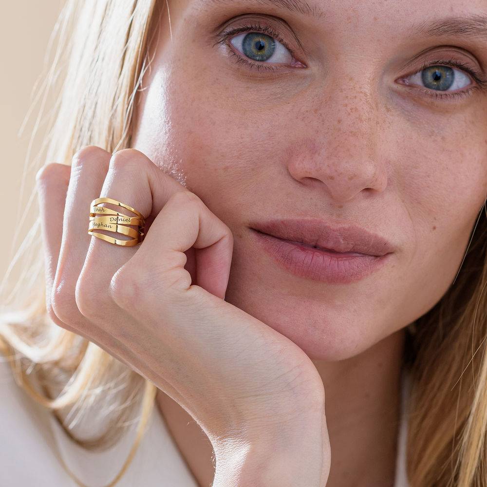 Margeaux Custom Ring in Gold Vermeil - Grandma Ring - Personalized Ring with Names for Grandma - Custom Gift for Wife - Image 2