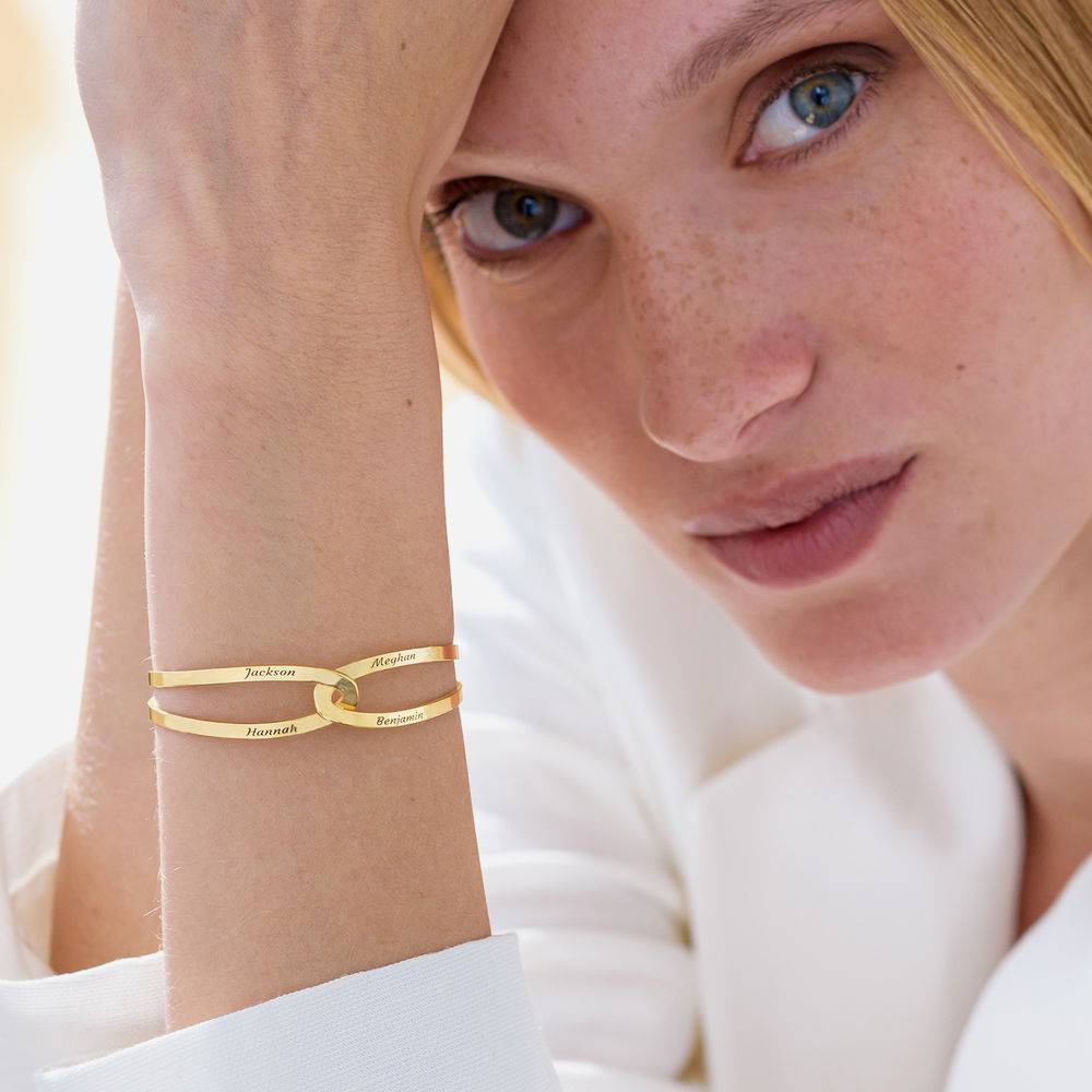 Hand in Hand - Custom Bracelet Cuff in Gold Plating - Image 5