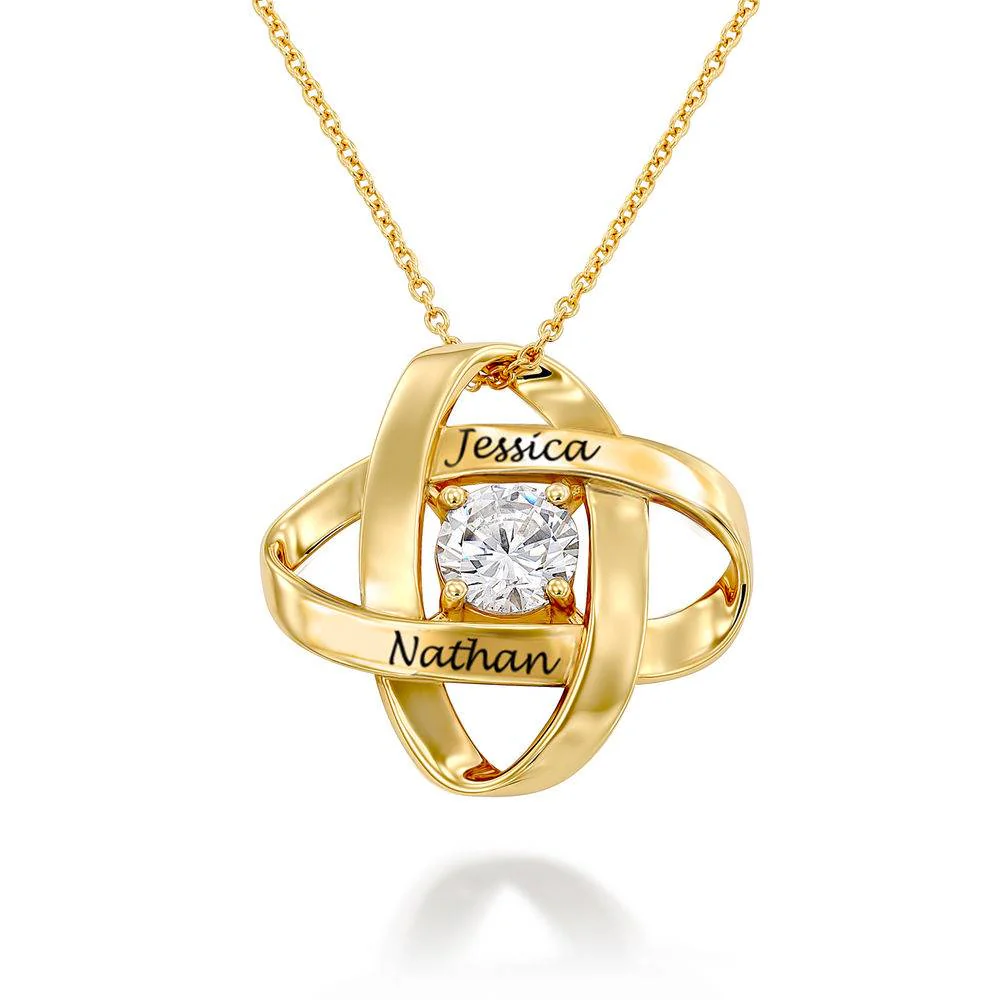 Galaxy Necklace with Cubic Zirconia in 18k Gold Vermeil - Image 2