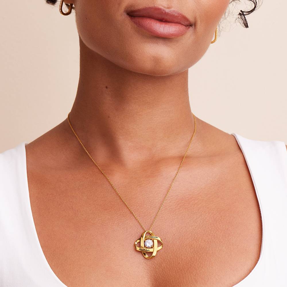 Galaxy Necklace with Cubic Zirconia in 18k Gold Vermeil - Image 5