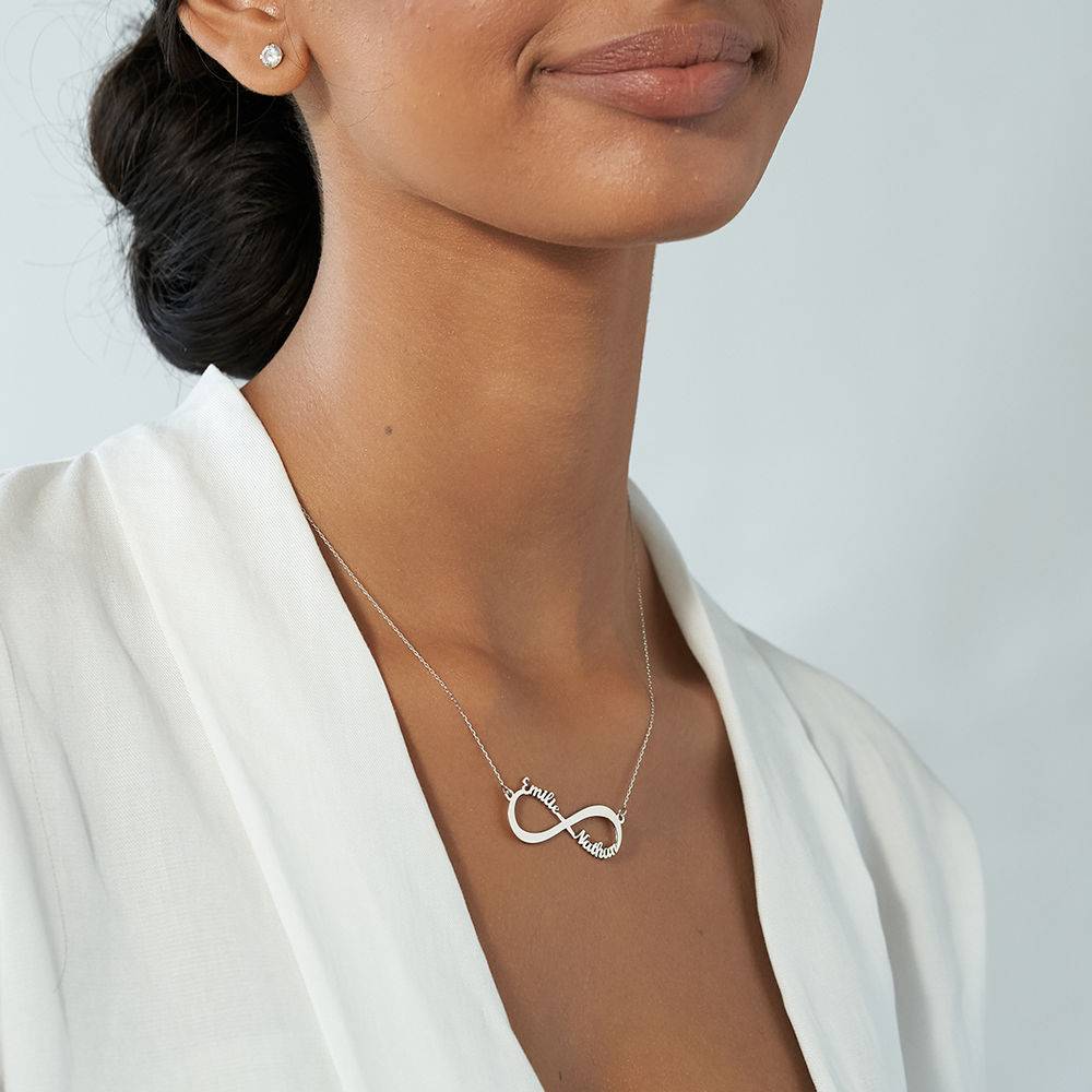 Infinity Name Necklace in 14k White Gold - Image 2