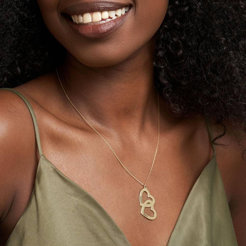Heart in Heart Necklace in 10k Gold - Image 2