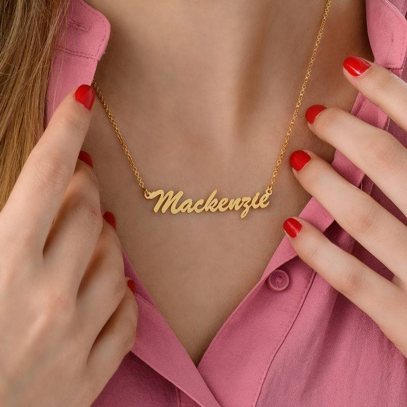 Name Necklace in Gold Vermeil - Gold Name Necklace - Image 2