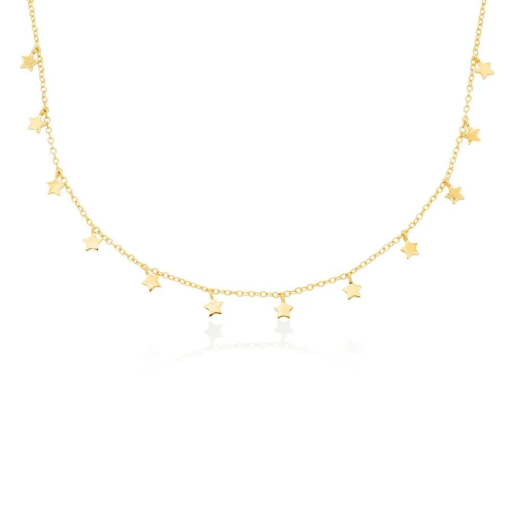 Star Choker Necklace in Gold Plating