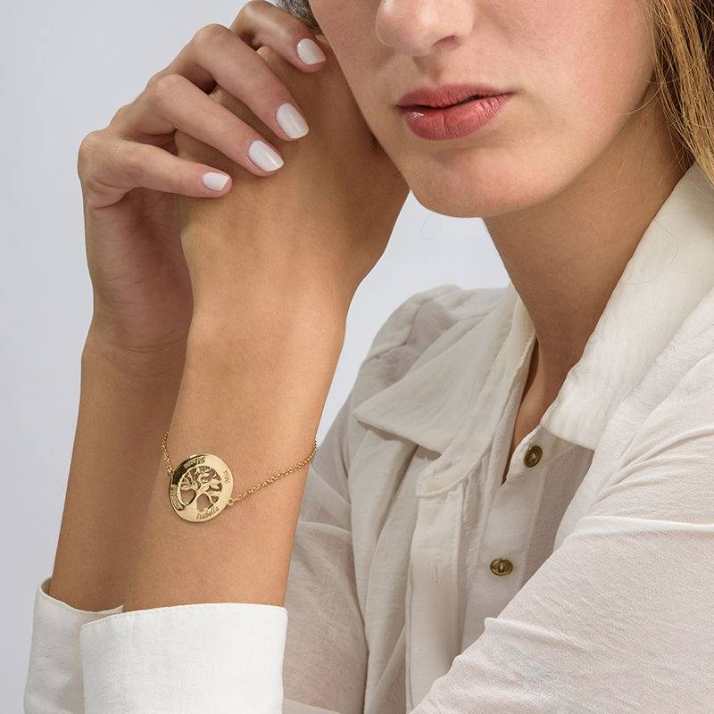Family Tree Bracelet in Gold Vermeil with Engraving - Image 2