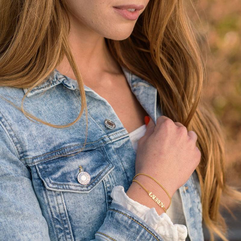 Name Bracelet with Capital Letters in 18K Gold Plating - Image 2