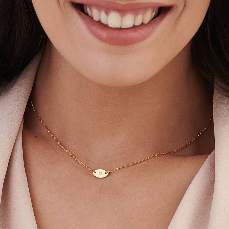 Evil Eye Dainty Necklace in Gold Plating - Image 3