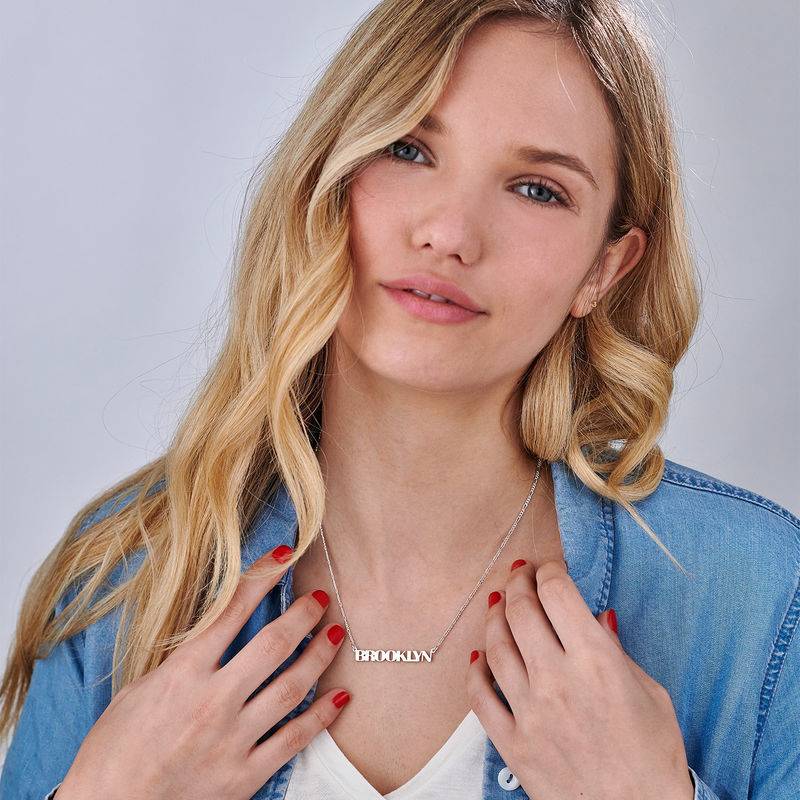 All Capital Name Necklace in Sterling Silver - Image 5