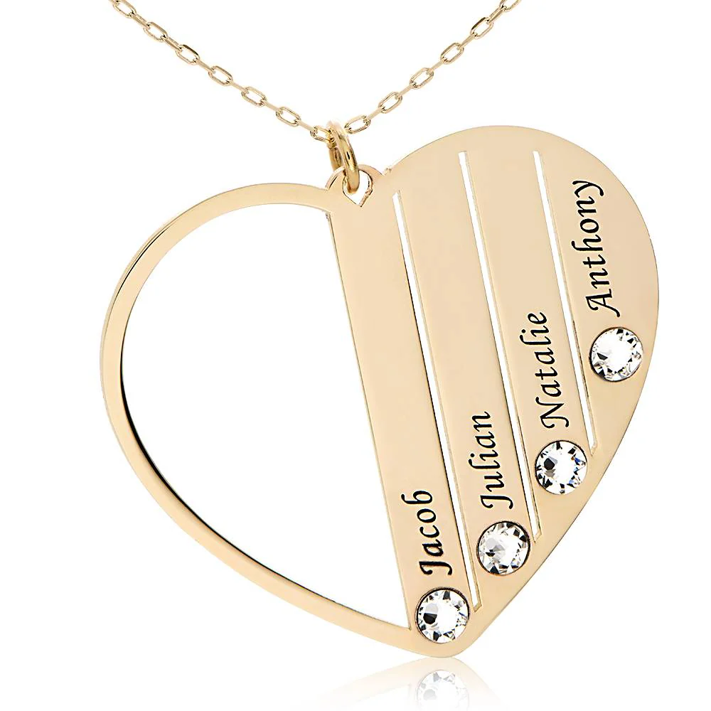 Mom Birthstone Necklace in Gold 10K - Image 3