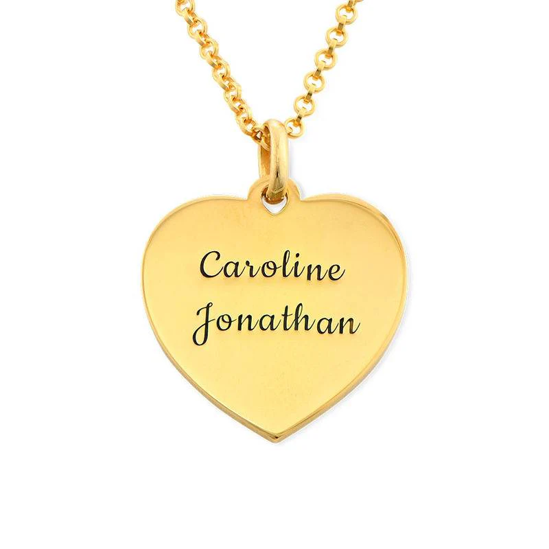 Anniversary Gifts for Her - Heart Necklace in Gold Plated