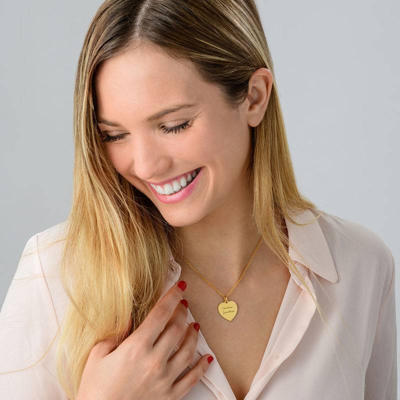 Anniversary Gifts for Her - Heart Necklace in Gold Plated - Image 3