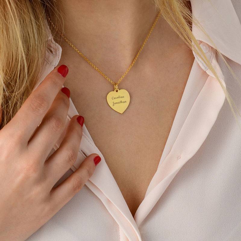 Anniversary Gifts for Her - Heart Necklace in Gold Plated - Image 4