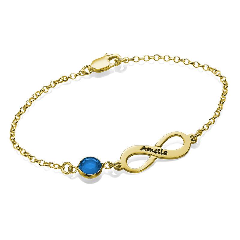Infinity Birhtstone Bracelet in Gold Plating
