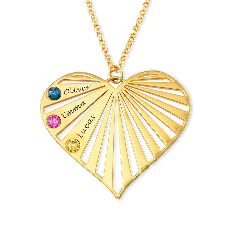 Best Gifts for Wife - Family Necklace with Birthstones in Gold Plating - Necklace for Mom - Image 5